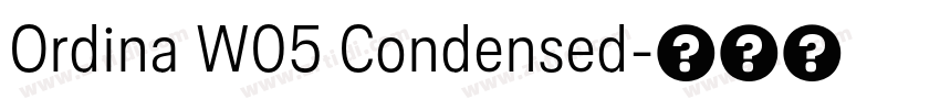 Ordina W05 Condensed字体转换 Ordina W05 Condensed字体转换